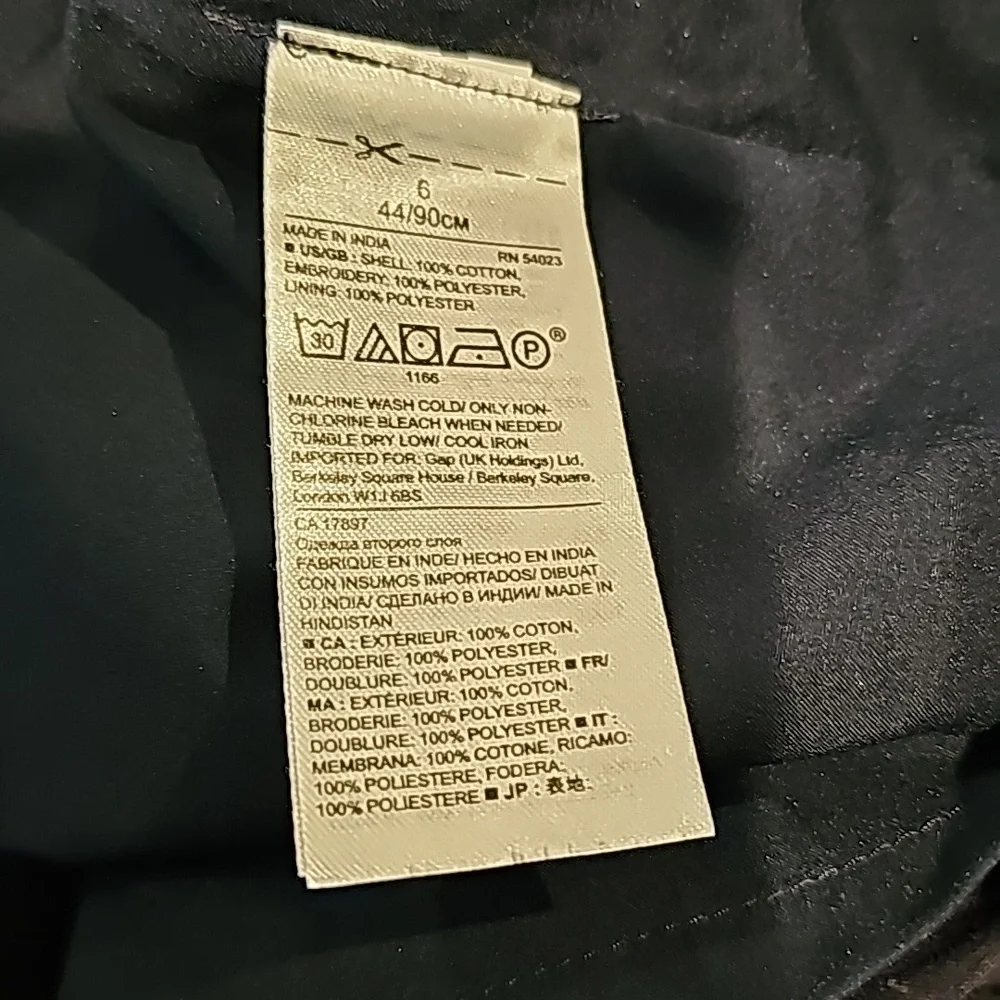 Banana Republic Navy Embroidered Jacquard Dress size 6 - Picture 7 of 7